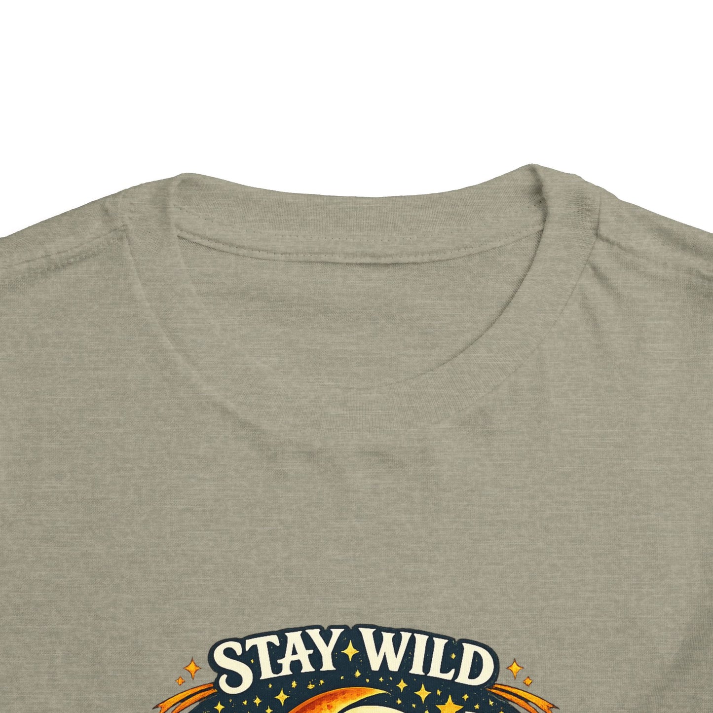 Toddler Tee — "Stay Wild Moon Child" Cute Boho Moon & Stars Graphic