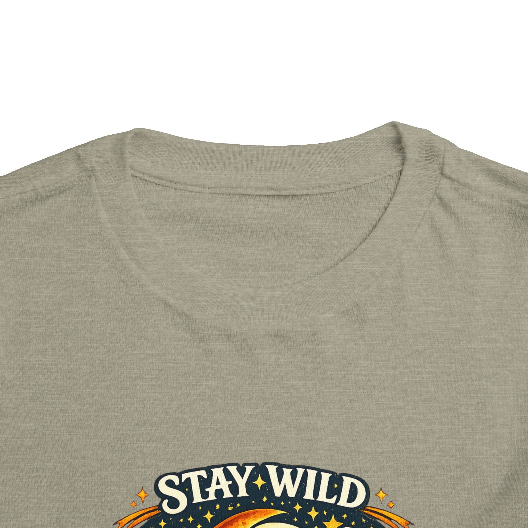 Toddler Tee — "Stay Wild Moon Child" Cute Boho Moon & Stars Graphic