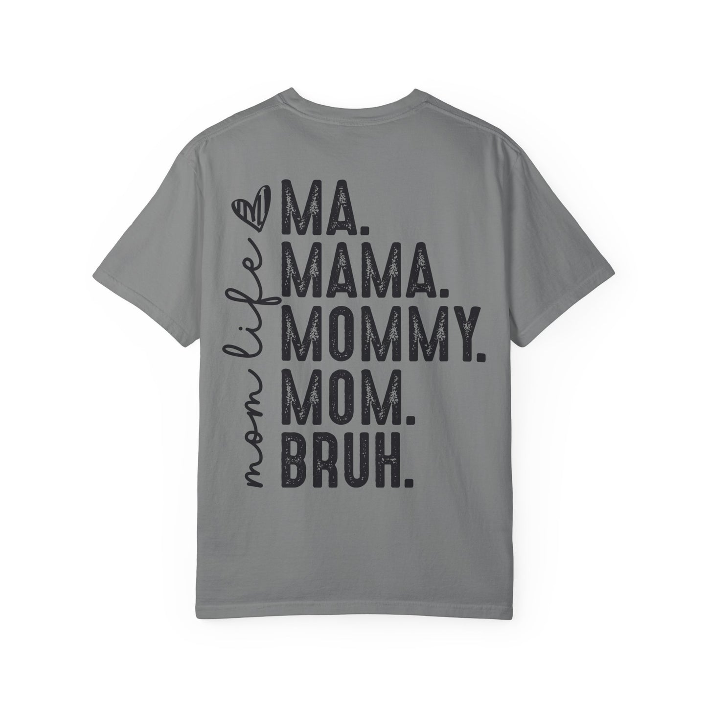 BRUH. T‑Shirt — “formerly known as mom” Funny Graphic Tee Black Script