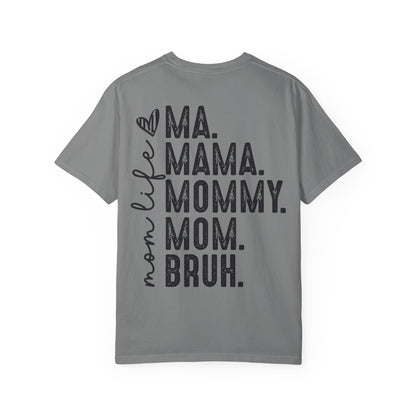 BRUH. T‑Shirt — “formerly known as mom” Funny Graphic Tee Black Script