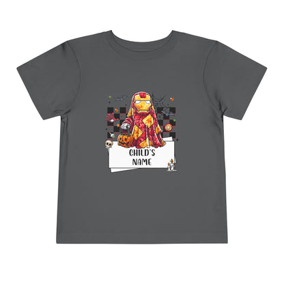Personalized Iron Man Spooky Superhero Halloween Toddler Tee