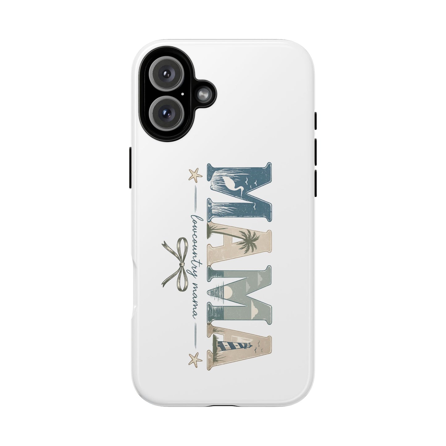 "Lowcountry Mama" Coastal Vibes Phone Case – Coastal Mom Marsh Style Phone Cover