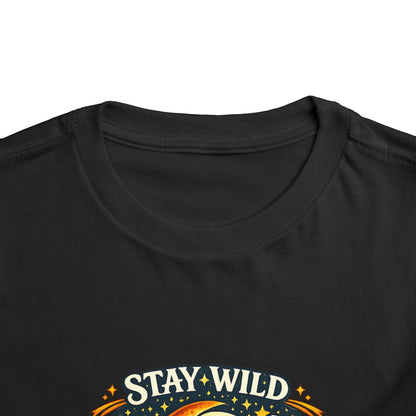 Toddler Tee — "Stay Wild Moon Child" Cute Boho Moon & Stars Graphic