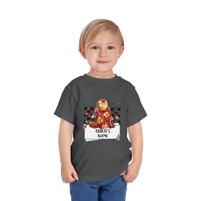 Personalized Iron Man Spooky Superhero Halloween Toddler Tee