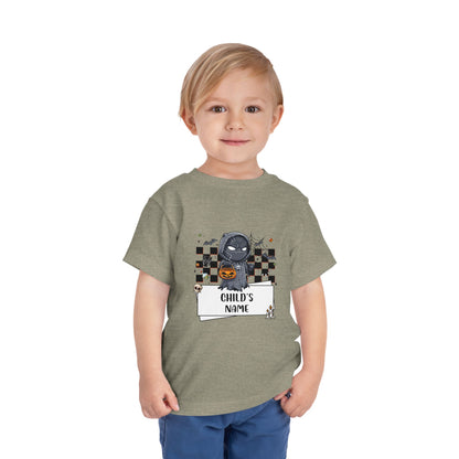 Personalized Black Panther Spooky Halloween Toddler Tee