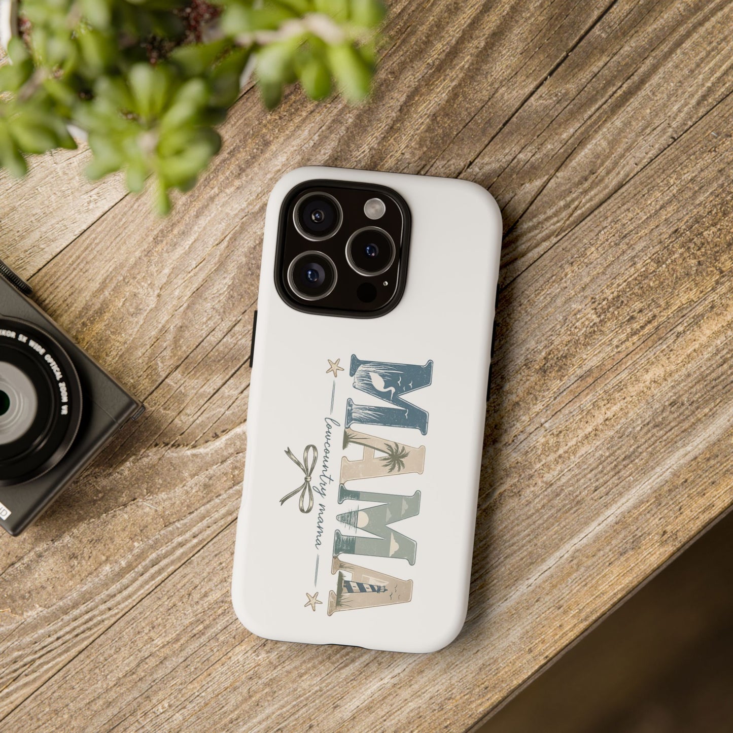 "Lowcountry Mama" Coastal Vibes Phone Case – Coastal Mom Marsh Style Phone Cover