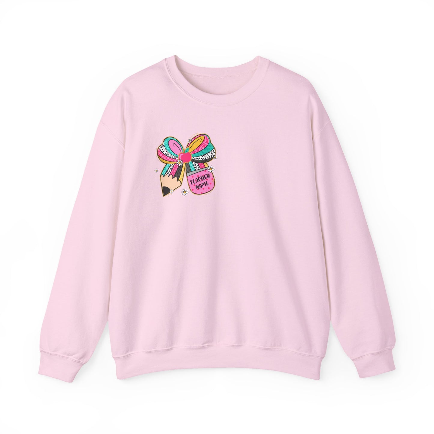 Customizable Teacher Crewneck — “It Takes a Big Heart to Shape Little Minds”