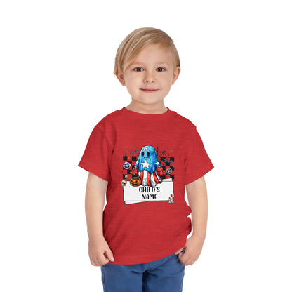 Customizable Captain America Spooky Superhero Toddler Tee
