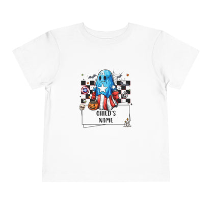 Customizable Captain America Spooky Superhero Toddler Tee