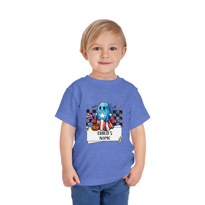 Customizable Captain America Spooky Superhero Toddler Tee