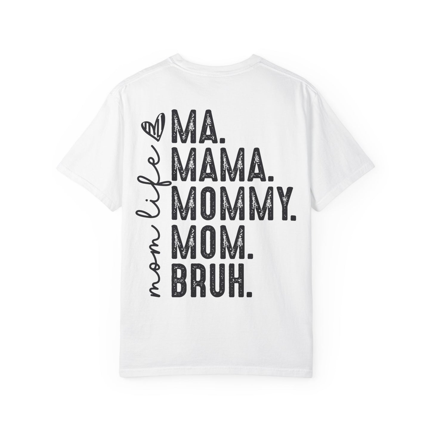 BRUH. T‑Shirt — “formerly known as mom” Funny Graphic Tee Black Script