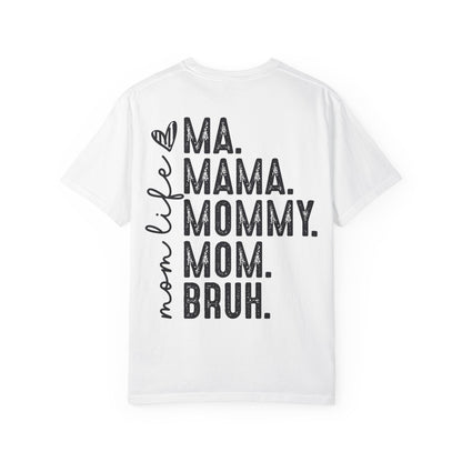 BRUH. T‑Shirt — “formerly known as mom” Funny Graphic Tee Black Script