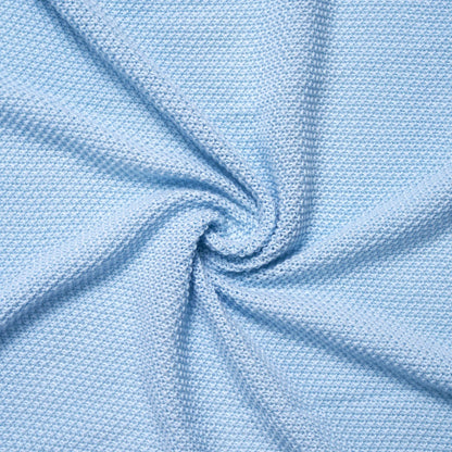 Heirloom Lace Knit Baby Blanket in Baby Blue
