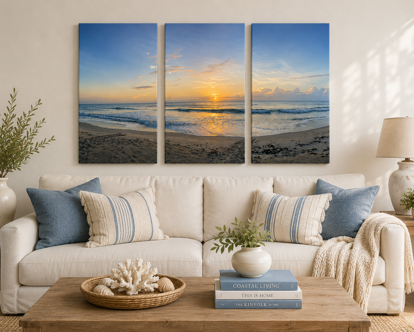 Turtle Trails at Sunrise - 3 Piece Canvas Set