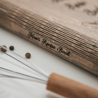 Beautiful Moms Recipe Book in wood